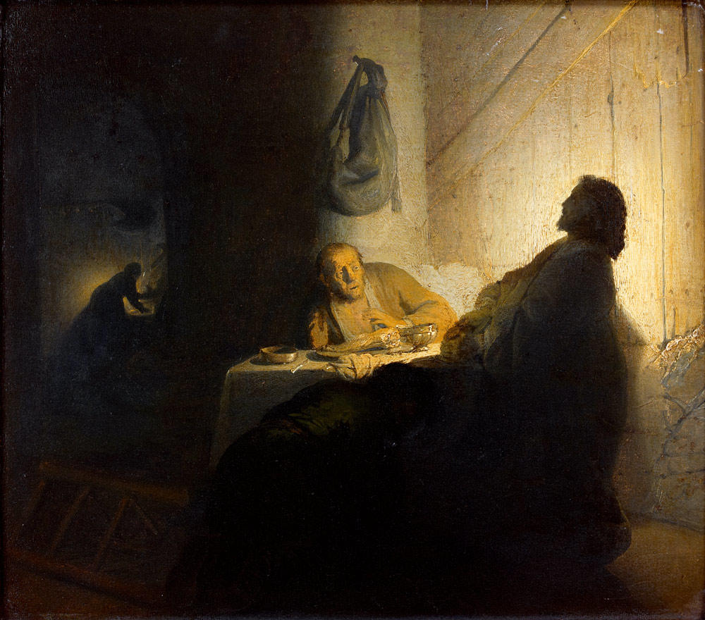 immagine: La Cena in Emmaus, di Rembrandt