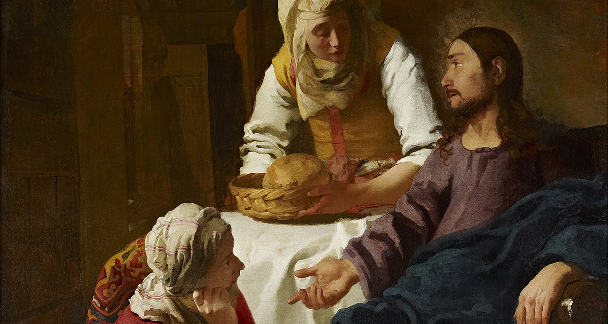 Il Biblico Fratello Di Marta E Maria "CRISTO NELLA CASA DI MARTA E MARIA" di JOHANNES VERMEER