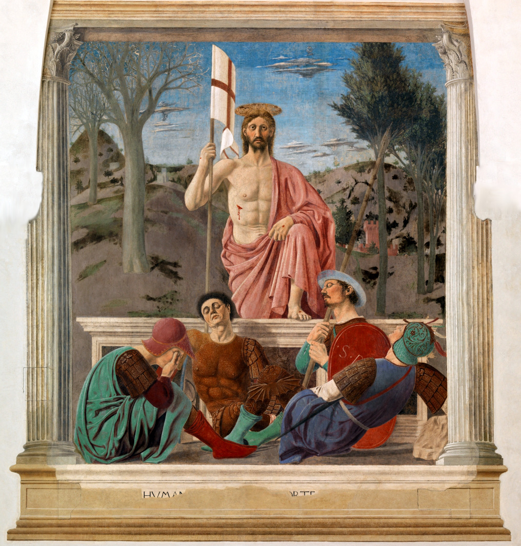 La Resurrezione, Piero della Francesca. Affresco (225x200cm), 1450 - 1463 circa